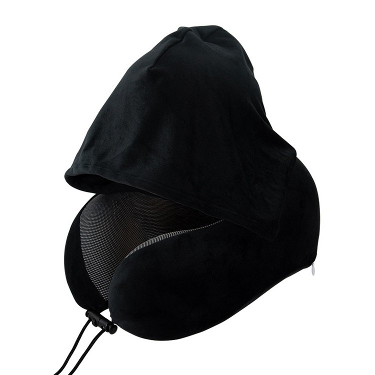 A hooded neck pillow