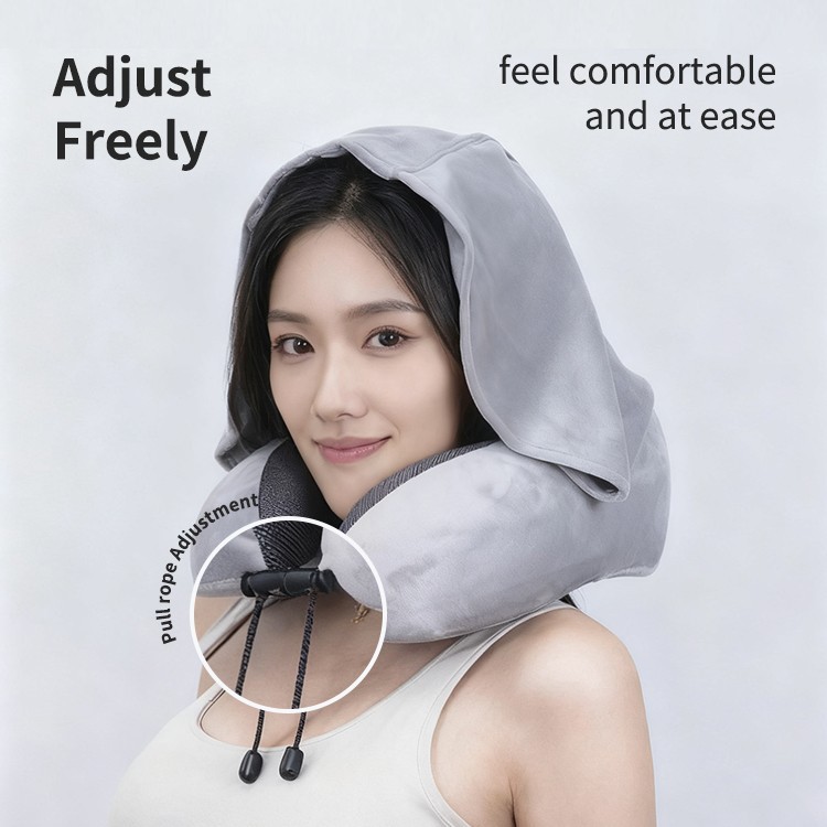 Memory Foam U Shape Neck Pillow With Cap suppliers